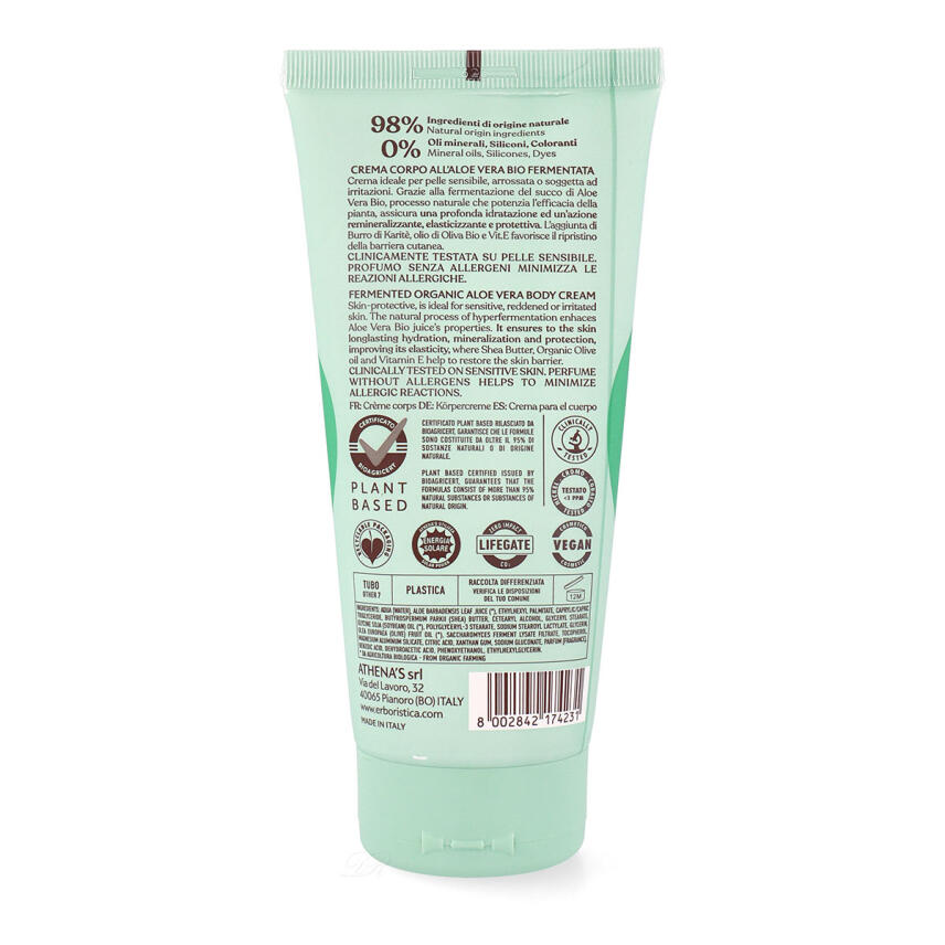 LErboristica di Athenas Aloe Vera Fermentata Bio K&ouml;rpercreme 200 ml