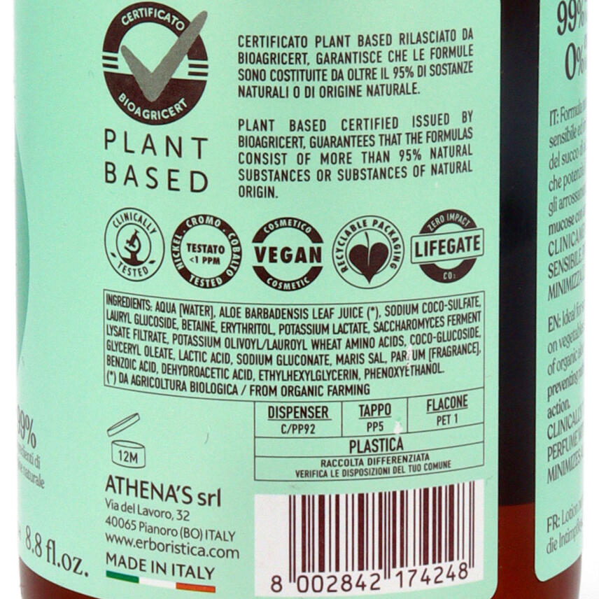 LErboristica di Athenas Aloe Vera Fermentata Bio Intimseife 250 ml