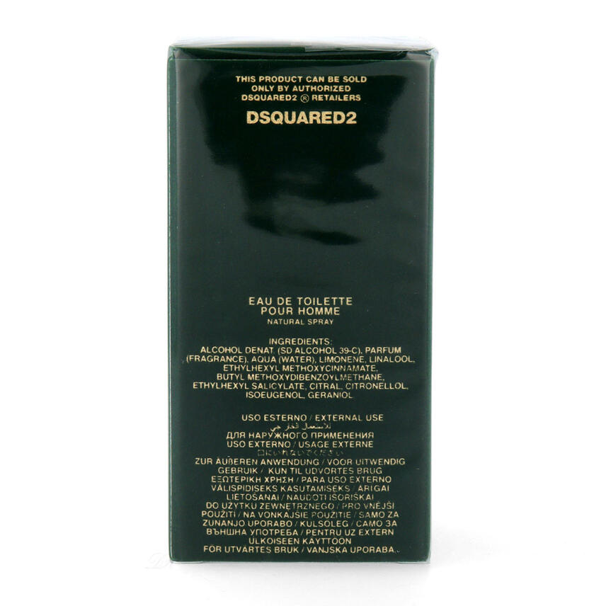 Dsquared2 Green Wood Eau de Toilette f&uuml;r Herren 50 ml vapo