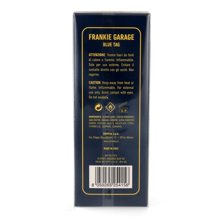 Frankie Garage Sporty Fragrance Blue Tag Eau de Toilette 100 ml