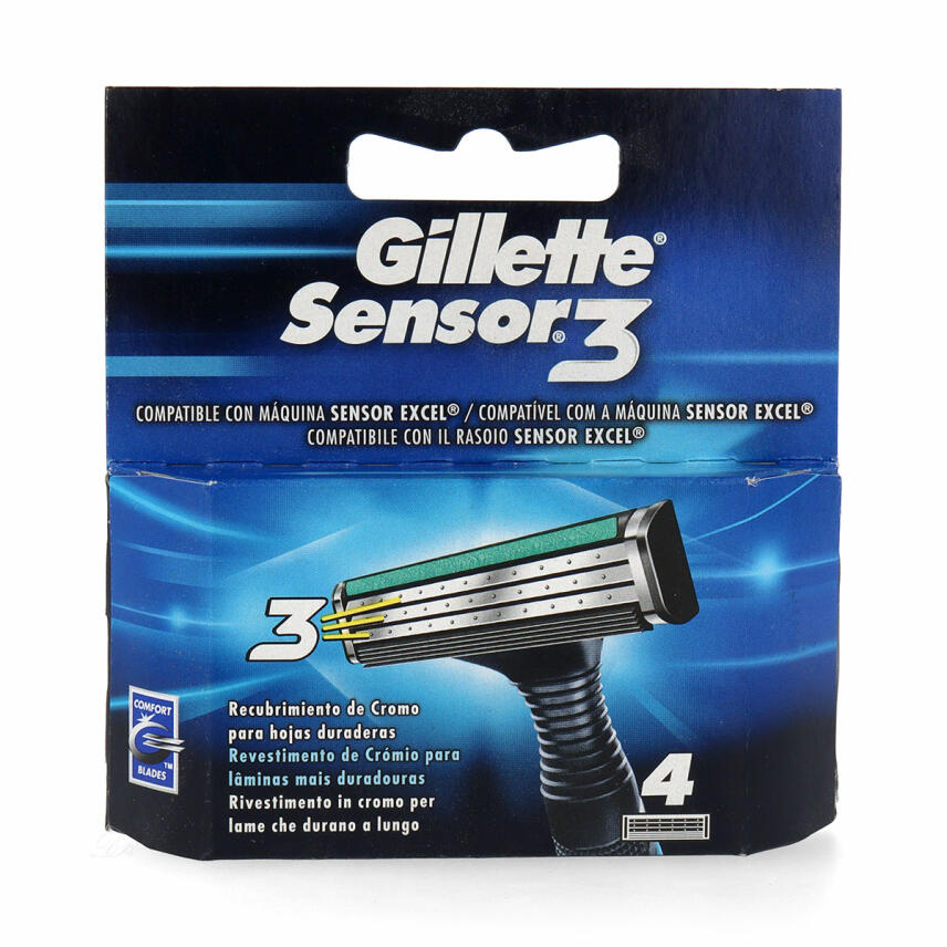 Gillette Sensor 3 Klingen - 4 St&uuml;ck