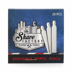 The Shave Factory Disposable Styptic Pencil 20 Pieces 