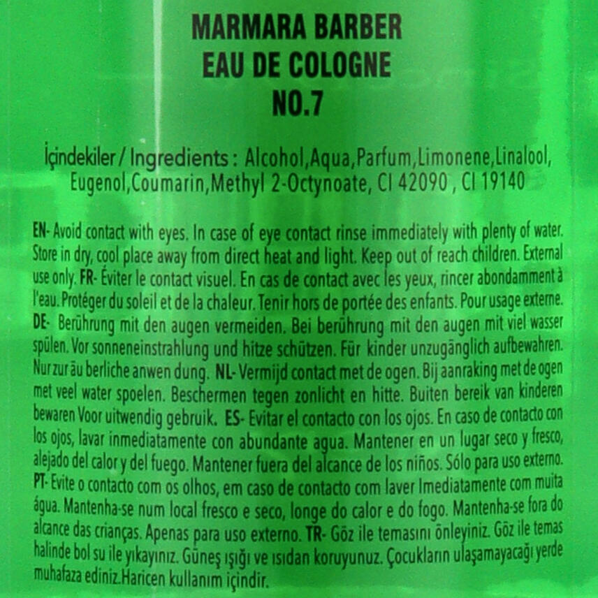 Marmara Barber No.7 Eau de Cologne 500 ml splash