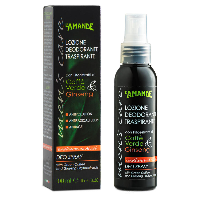 LAmande Men&acute;s Care Deo gr&uuml;ner Kaffee und Ginseng 100 ml spray