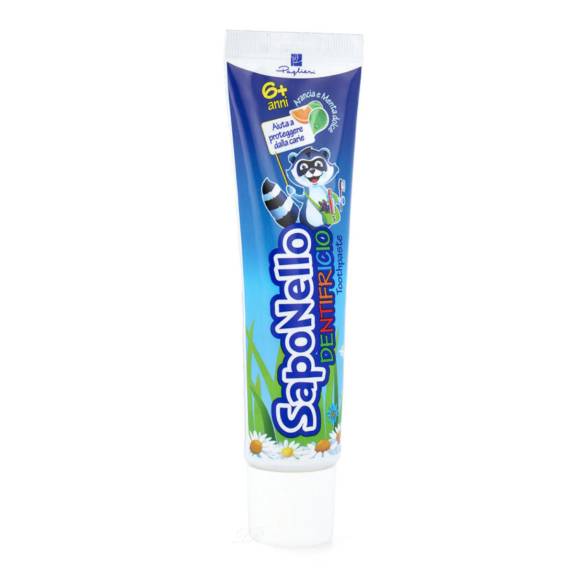 Paglieri SapoNello Zahnpasta Orange &amp; zarte Minze 75 ml Kinder ab 6 Jahren