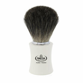 Omega Shaving Brush Pure Badger 6819 white handle