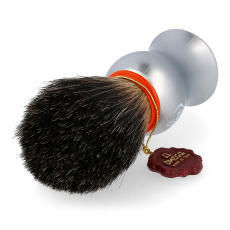 Omega Shaving Brush Pure Badger 6573 silver handle