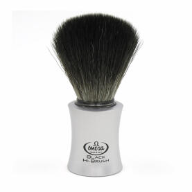 Omega shaving brush 96820 Black Hi-Brush with grey handle