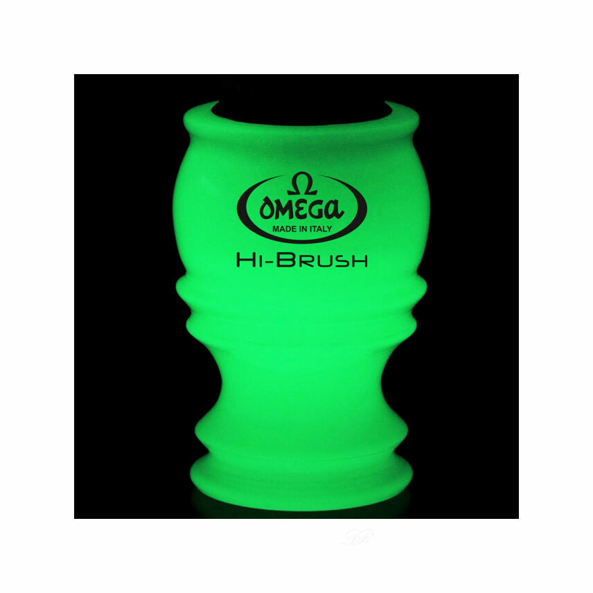 Omega Rasierpinsel 46800 Hi Brush mit Elfenbein Griff - Phosphoreszierend