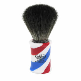 Omega Shaving Brush 196735 Black Hi Brush with Barber...