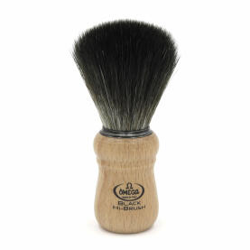 Omega shaving brush 96228 Black Hi-Brush synthetic fibre...