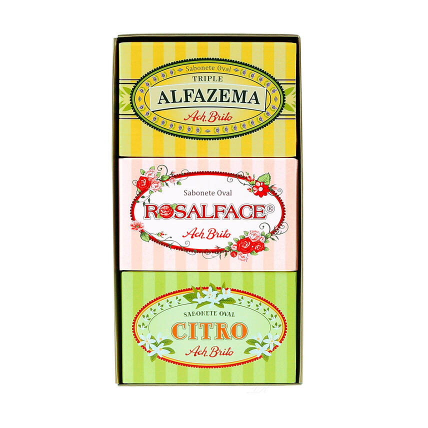 Ach.Brito Oval 3 x 150 g Feste Seife Geschenkset