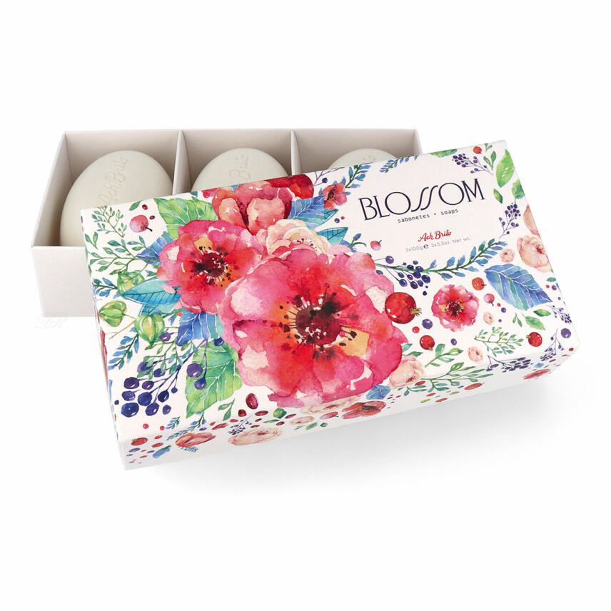 Ach.Brito Blossom 3 x 150 g Feste Seife Geschenkset