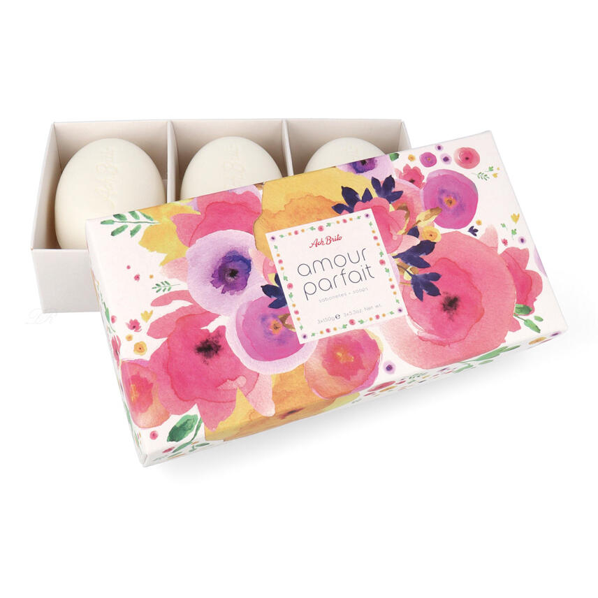 Ach.Brito Amour Parfait 3 x 150 g Feste Seife Geschenkset