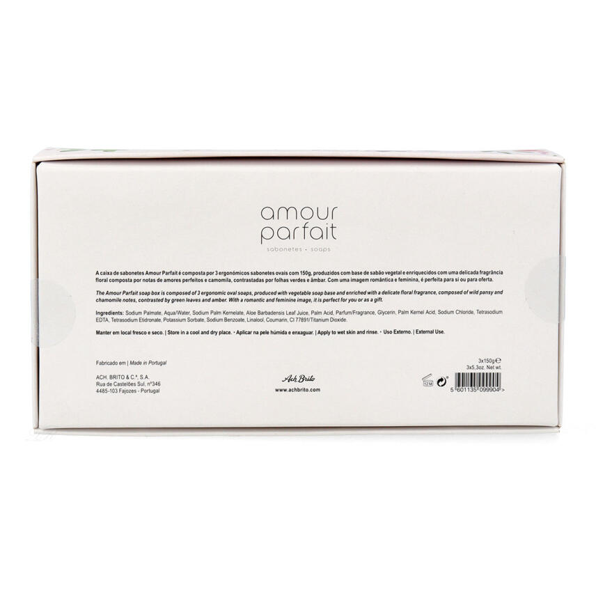 Ach.Brito Amour Parfait 3 x 150 g Feste Seife Geschenkset