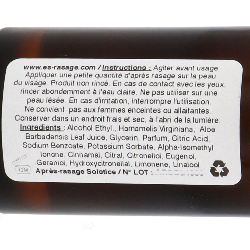 E&amp;S Rasage Traditionnel Aftershave Solstice 100 ml