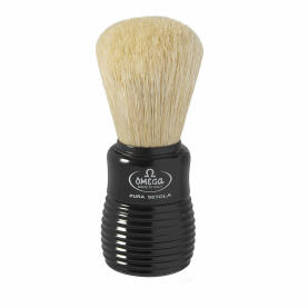 Omega 10810 Pure Bristle Shaving Brush - back handle