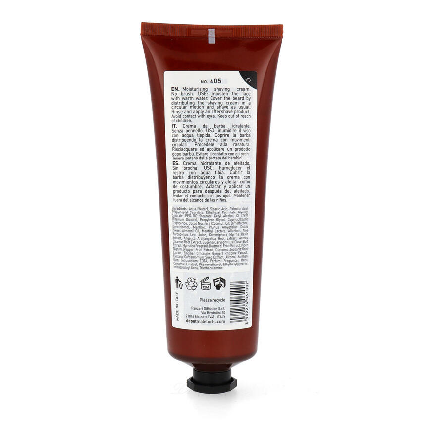 Depot No.405 Moisturizing Shaving Cream Brushless 125 ml