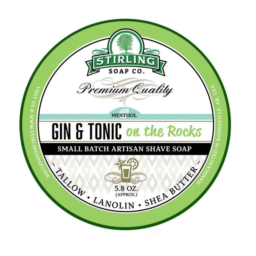 Stirling Shaving Soap Rasierseife Gin &amp; Tonic on the Rocks 170ml