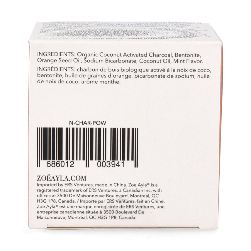 Zo&euml; Ayla Charcoal Teeth Powder 60 ml