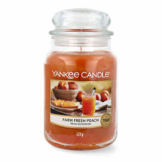 Yankee Candle Farm Fresh Peach Scented Candle Large Jar...