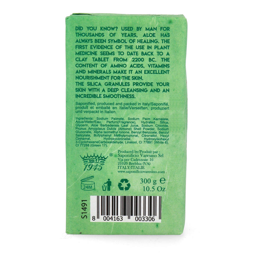 Saponificio Varesino Mineral Scrub Aloe Vera Seife 300 g