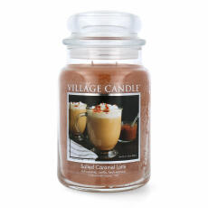Village Candle Salted Caramel Latte Duftkerze Gro&szlig;es Glas 602 g