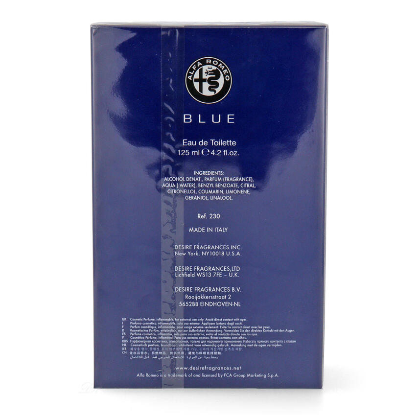 Alfa Romeo Blue Eau de Toilette f&uuml;r Herren 125ml