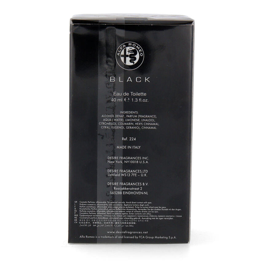 Alfa Romeo Black Eau de Toilette f&uuml;r Herren 40ml