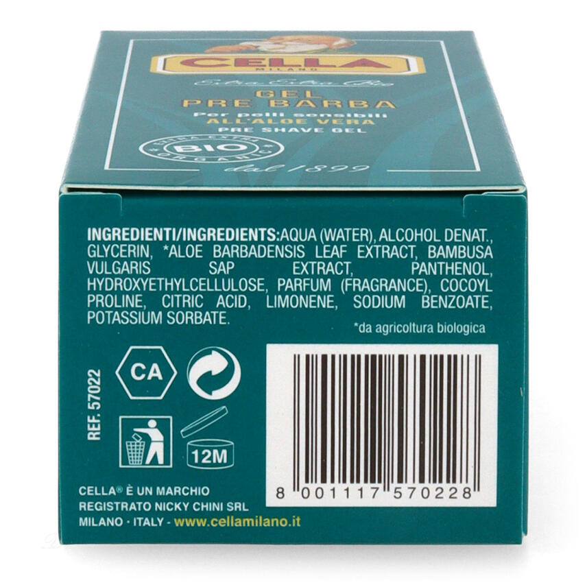 Cella BIO Pre Shave Gel mit Aloe vera 75 ml