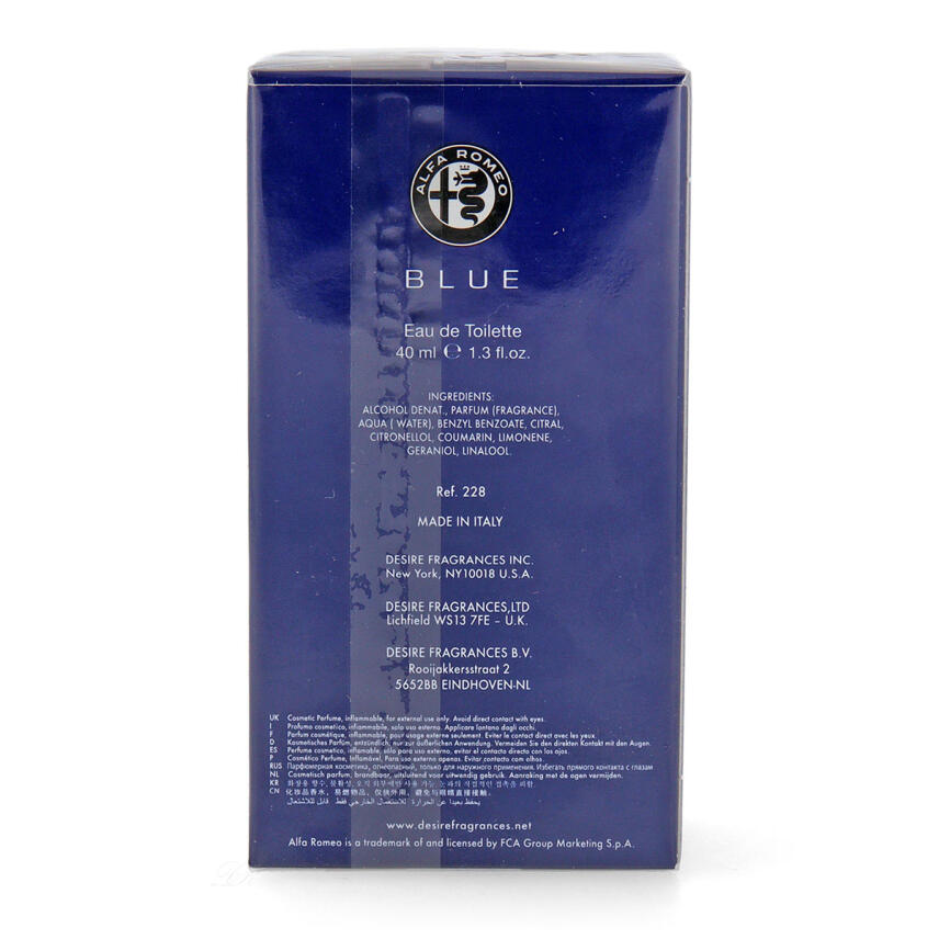 Alfa Romeo Blue Eau de Toilette f&uuml;r Herren 40ml