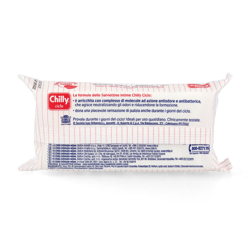 Chilly ciclo Intim Feuchtt&uuml;cher 12 St&uuml;ck klinisch getestet