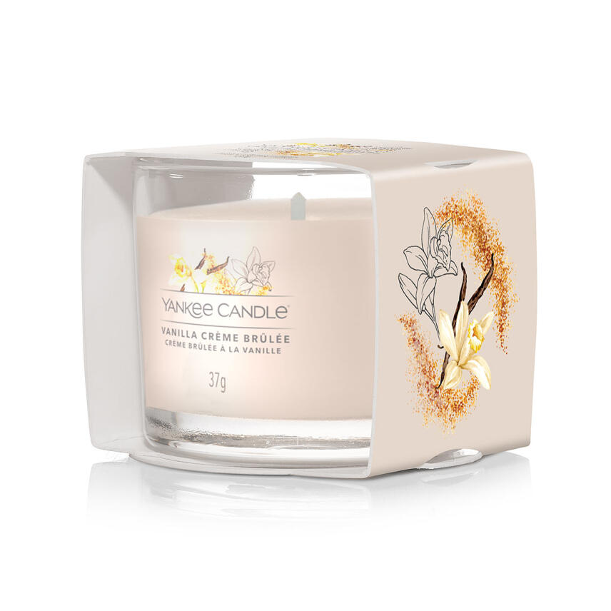 Yankee Candle Vanilla Cr&egrave;me Br&ucirc;l&eacute;e Votivkerze im Glas 37 g