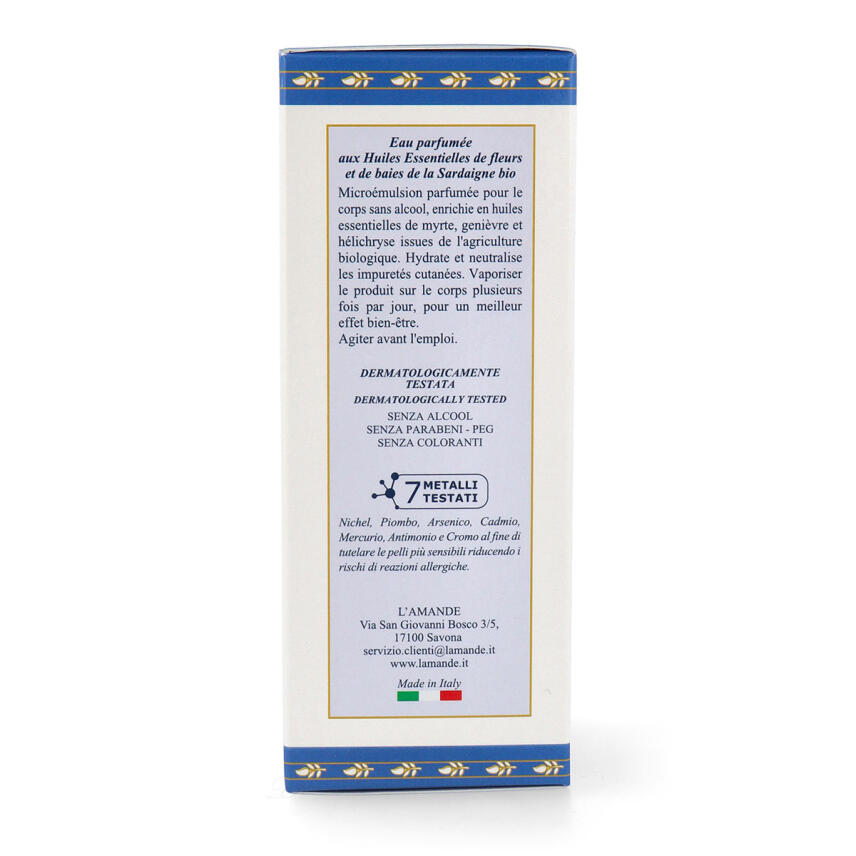 LAmande Fiori e Bacche di Sardegna Bio K&ouml;rperwasser ohne Alkohol 125 ml