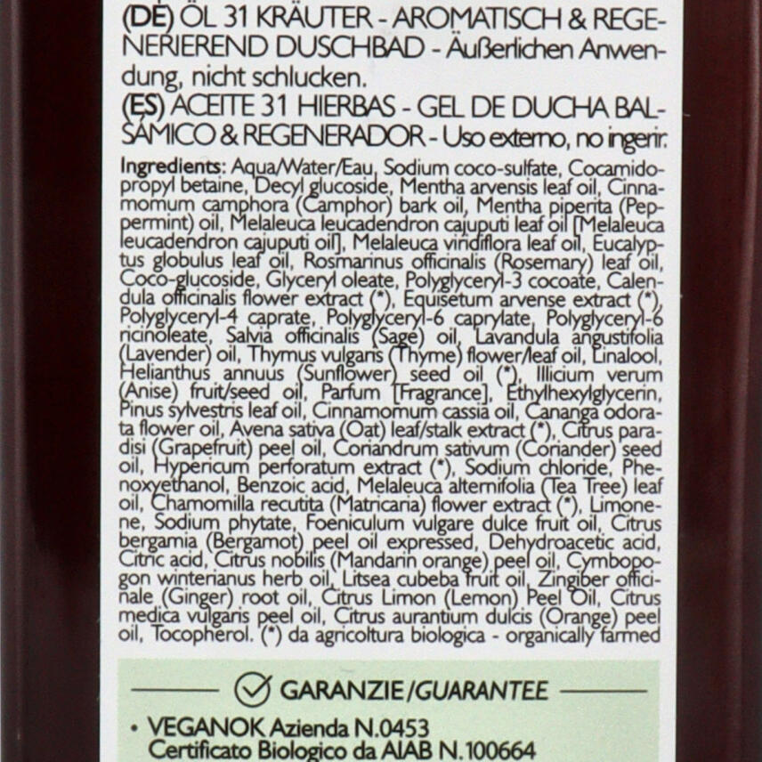 Phytorelax Olio 31 Erbe Bade &amp; Duschgel 500 ml