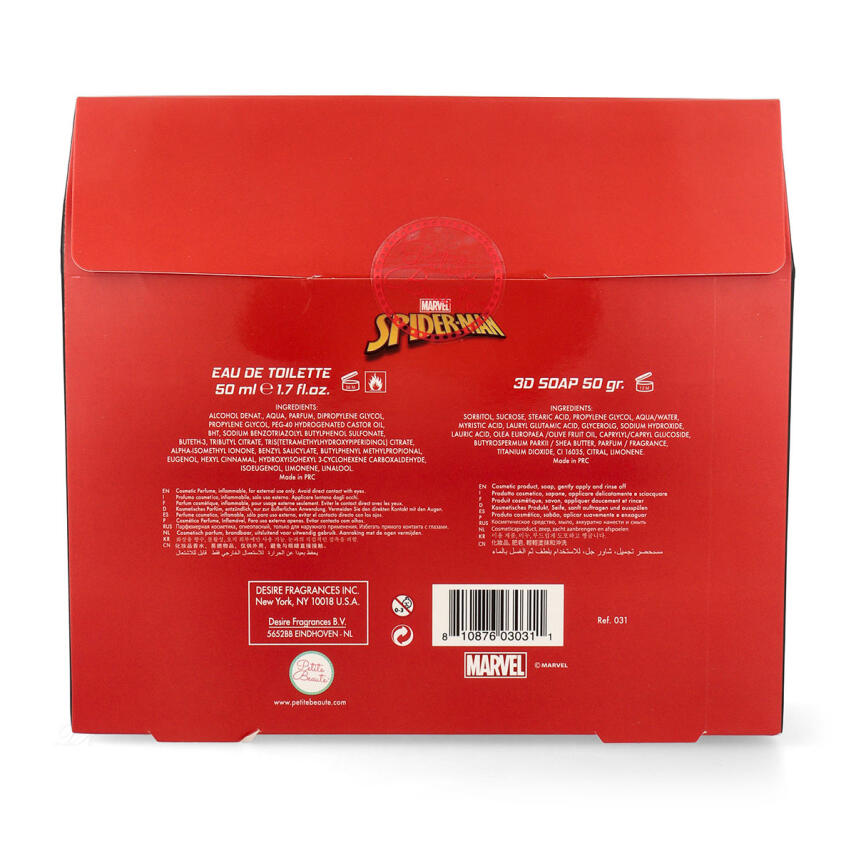 Petite Beaute Geschenkset Spider-Man Eau de Toilette 50 ml &amp; Seife 50 g