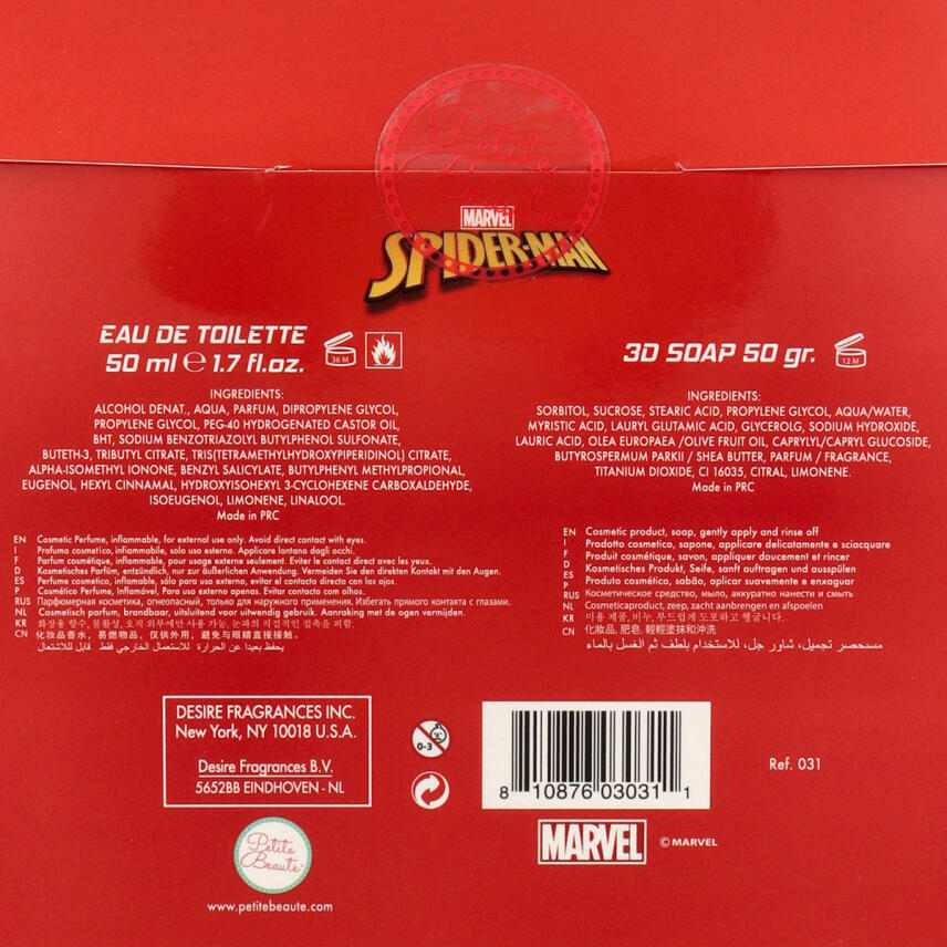 Petite Beaute Geschenkset Spider-Man Eau de Toilette 50 ml &amp; Seife 50 g