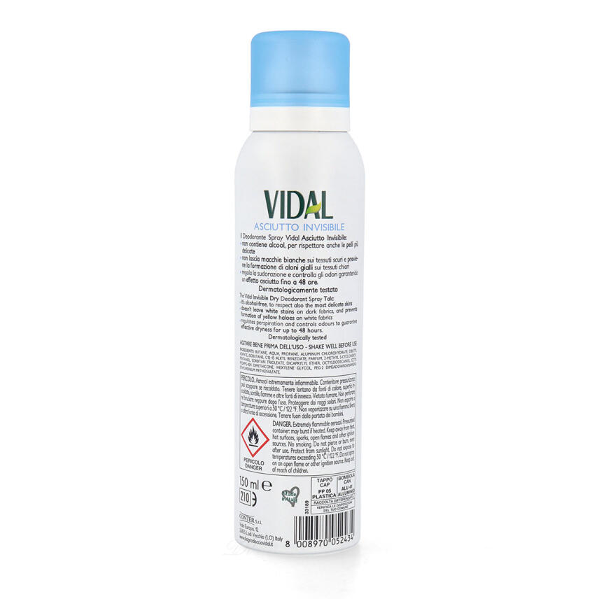 VIDAL Deo Talc ohne Alkohol 150 ml