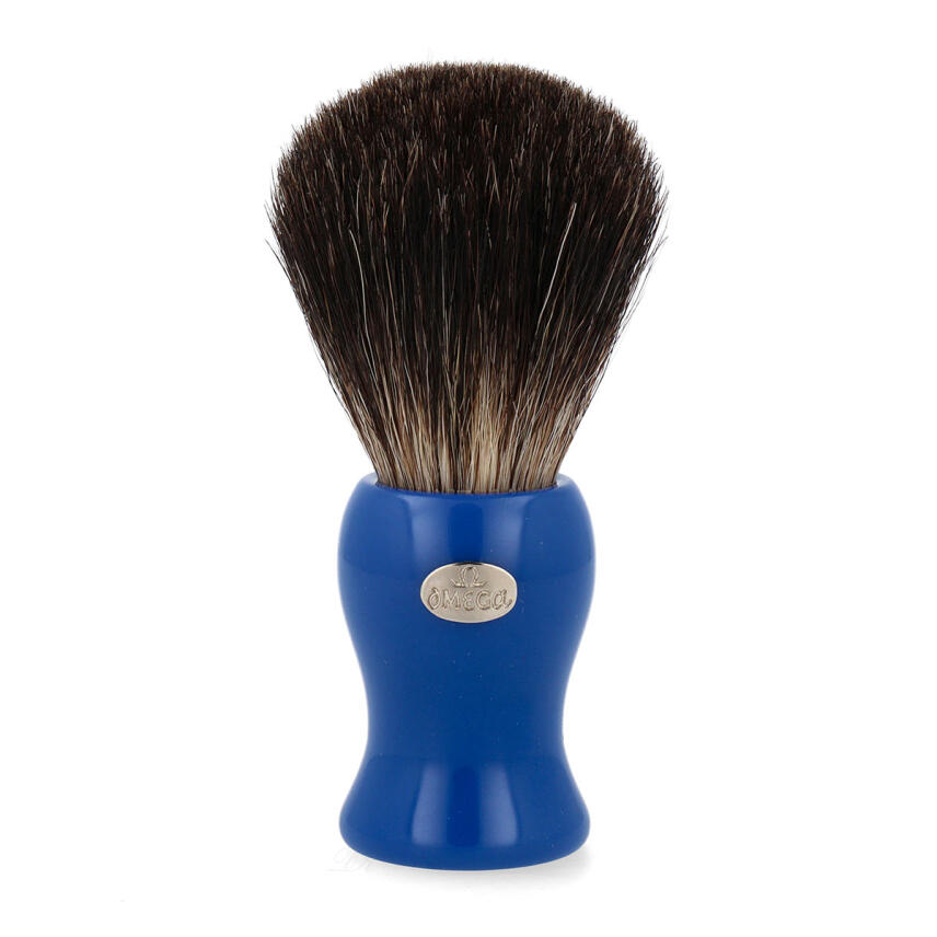 Omega Rasierset F6571.2 Pinsel Dachshaar + Rasierer Blau