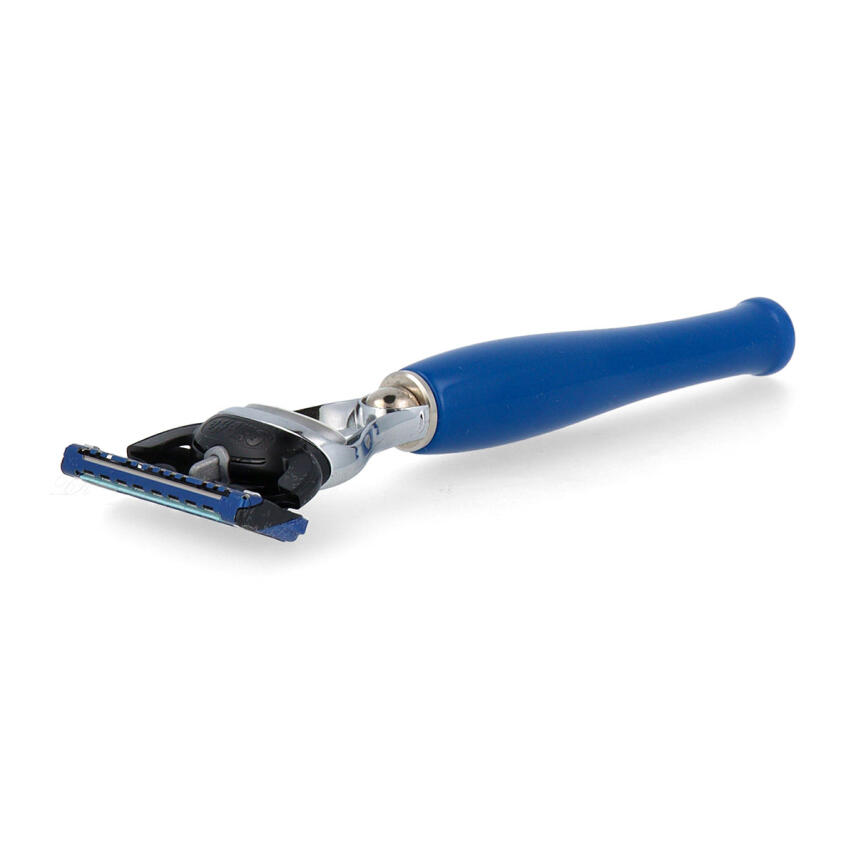 Omega Rasierset F6571.2 Pinsel Dachshaar + Rasierer Blau