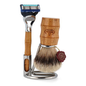 Omega Set F6831.6 Rasierpinsel Dachshaar + Rasierer +...