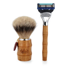 Omega Set F6831.6 Rasierpinsel Dachshaar + Rasierer + St&auml;nder