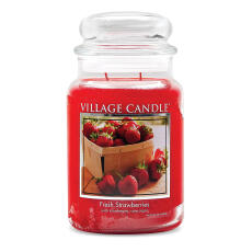 Village Candle Fresh Strawberries Duftkerze Gro&szlig;es...