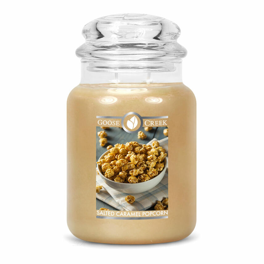 Goose Creek Candle Salted Caramel Popcorn 2-Docht Duftkerze Gro&szlig;es Glas 680 g