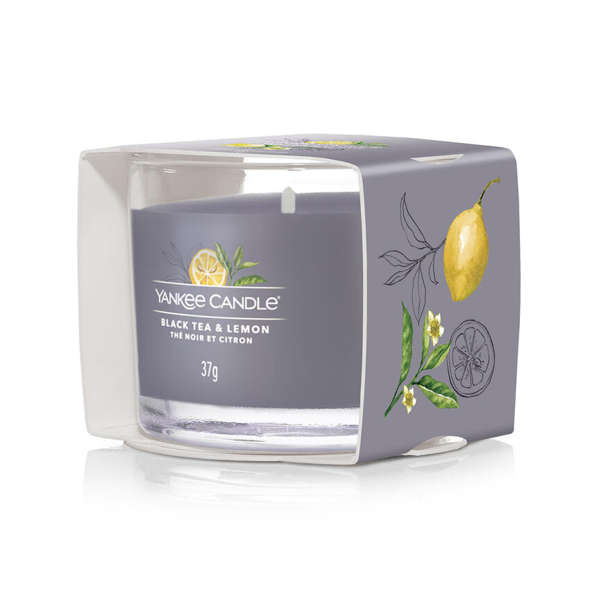 Yankee Candle Black Tea &amp; Lemon Votivkerze im Glas 37 g