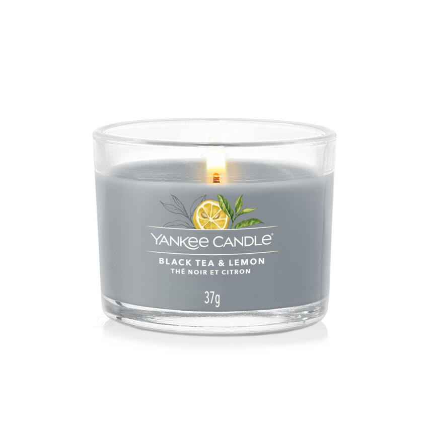 Yankee Candle Black Tea &amp; Lemon Votivkerze im Glas 37 g