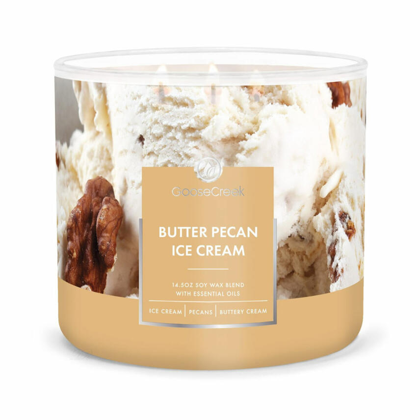 Goose Creek Candle Butter Pecan Ice Cream 3-Docht Duftkerze 411 g