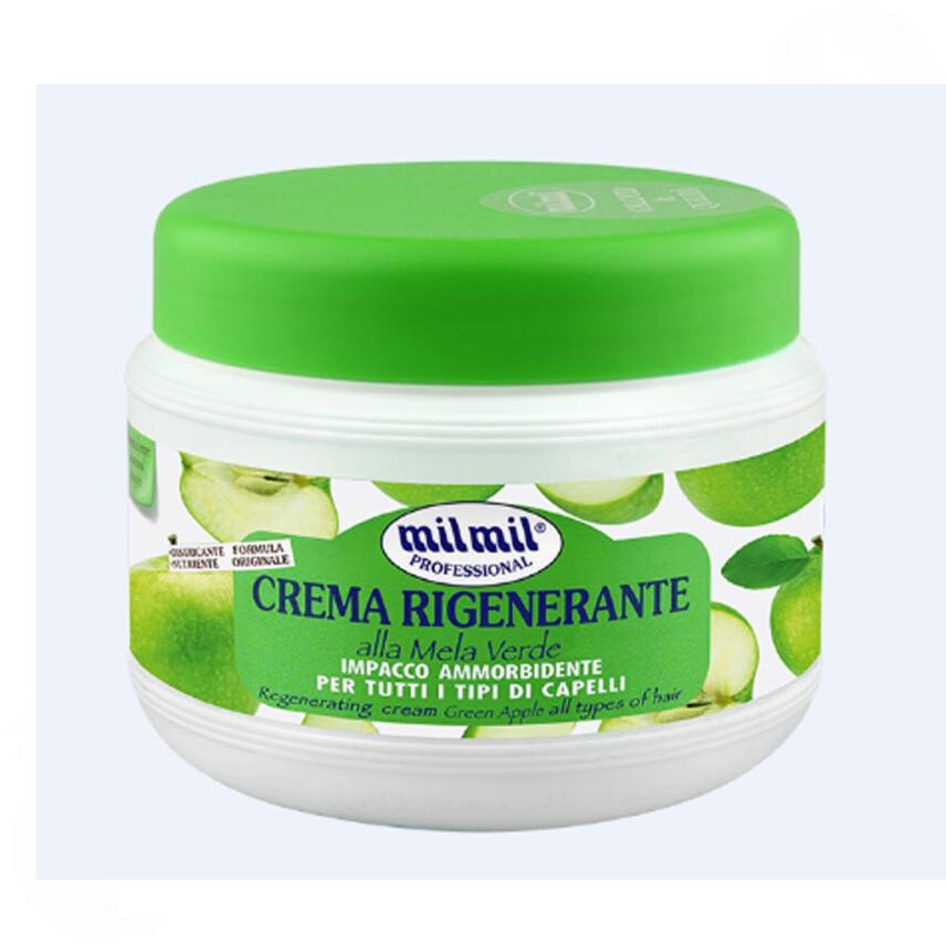 milmil Crema Rigenerante Mela Verde Haarmaske Gr&uuml;ner Apfel 500 ml