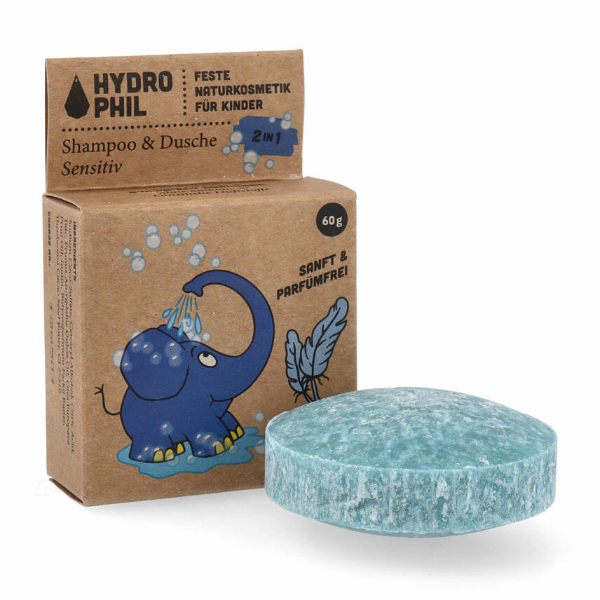HYDROPHIL 2in1 Shampoo &amp; Dusche f&uuml;r Kinder &quot;Die Maus&quot; Elefant Sensitiv 60 g