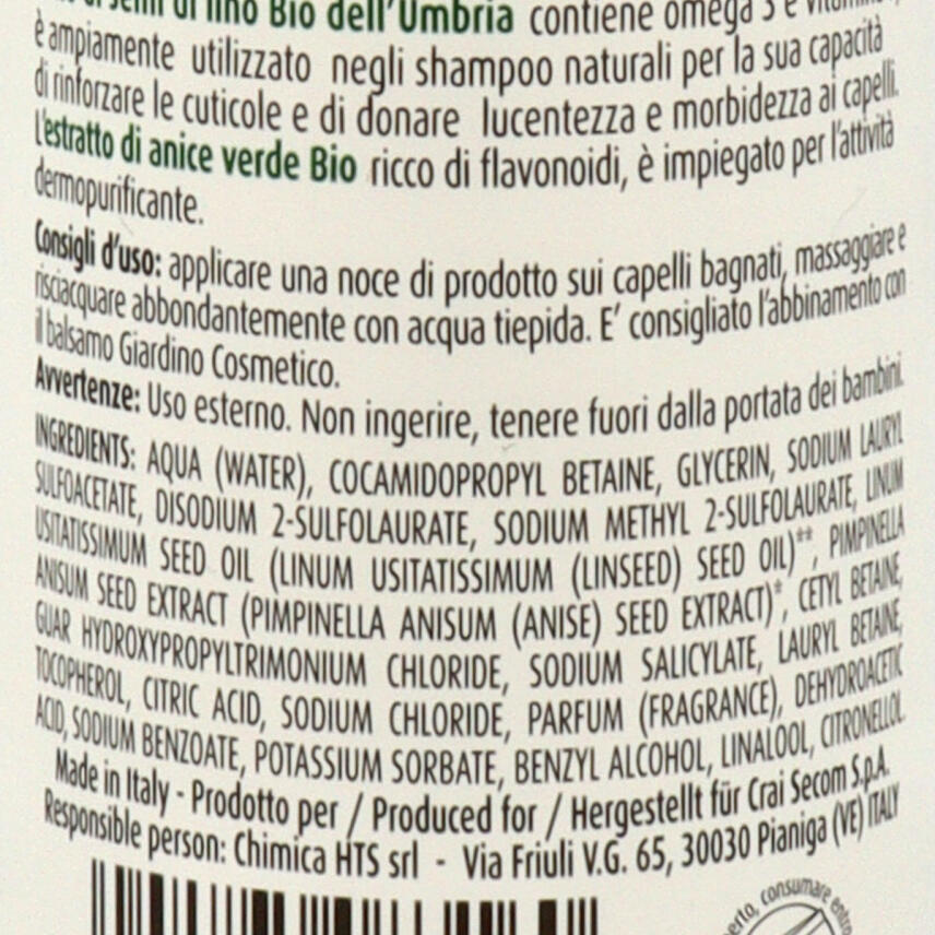 Giardino Cosmetico Bio Anti Schuppen Shampoo 250 ml